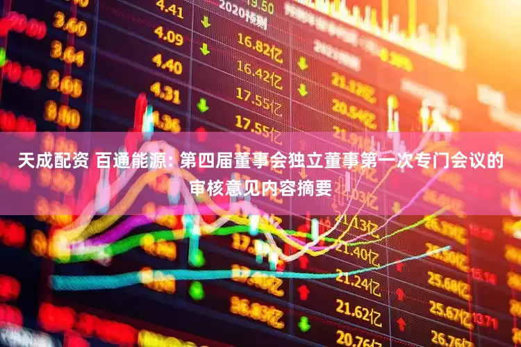 天成配资 百通能源: 第四届董事会独立董事第一次专门会议的审核意见内容摘要